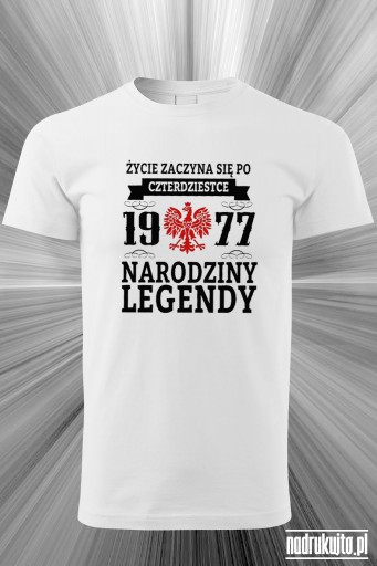 Życie zaczyna się po 40-ste - koszulka z nadrukiem