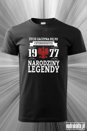 Życie zaczyna się po 40-ste - koszulka z nadrukiem