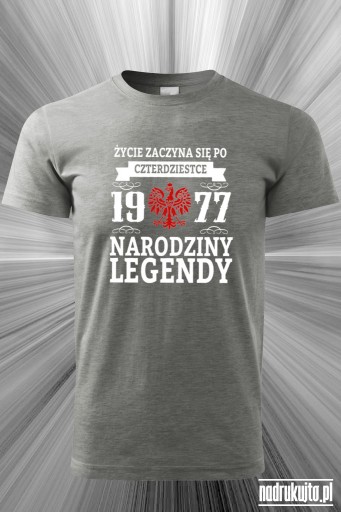 Życie zaczyna się po 40-ste - koszulka z nadrukiem