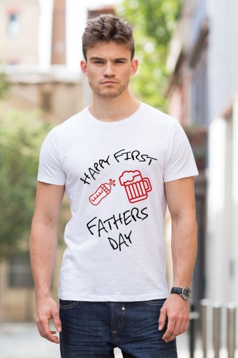 Koszulka na Dzień Taty - Happy First Fathers Day