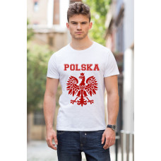 Koszulka dla Kibica - Polska - napis i godło