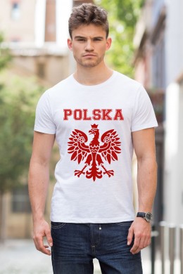 Koszulka dla Kibica - Polska - napis i godło