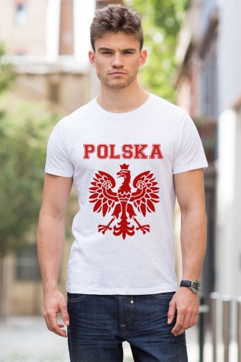 Koszulka dla Kibica - Polska - napis i godło